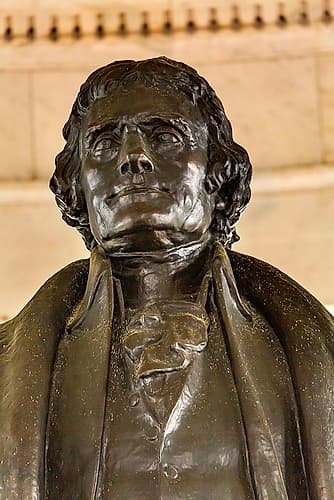 Bronze Jefferson Statue-Jefferson Memorial-Washington DC-Statue by Rudolph Evans 1947 Travel Print
